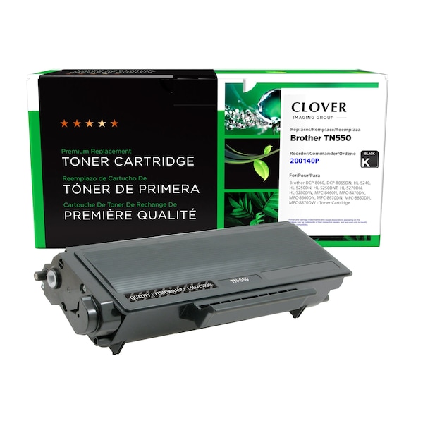 Cig Clover Imaging Remanufactured Toner Cartridge for Brother TN550 200140P - main
